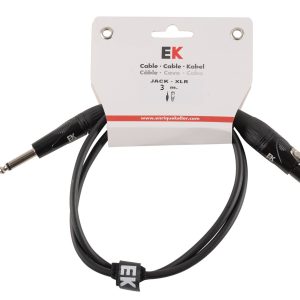 CABLE EK AUDIO PARA MICRÓFONO JACK - XLR HEMBRA 3 M