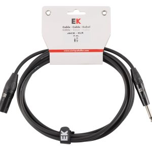 CABLE EK AUDIO PARA MICRÓFONO JACK - XLR MACHO 3 M