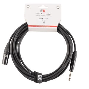 CABLE EK AUDIO PARA MICRÓFONO JACK - XLR MACHO 6 M